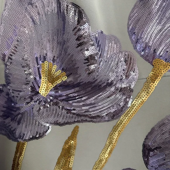 Amsale Sequin Floral Cocktail Dress - Picture 5 of 10